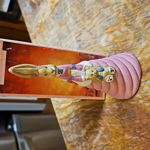 Ceramic Easter Bunny with Baby Bell